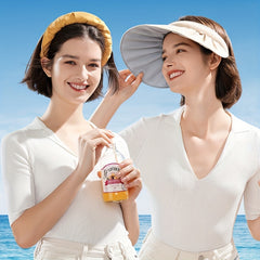 Wide Brim Shell Visor Hat Lightweight Ponytail UV Protection Sun Hat
