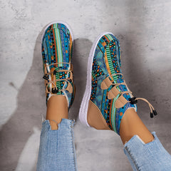 Geometric Print Snow Boots for Women Warm and Comfortable