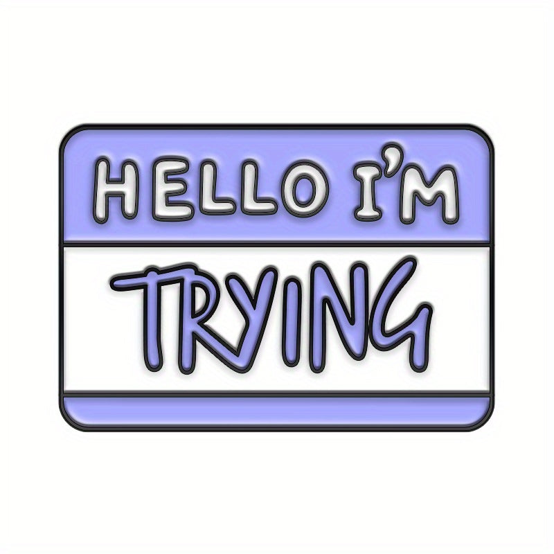 5pcs Fun Dialogue Box Brooch Hello I'm Tired Letter Badge Funny Small Gift