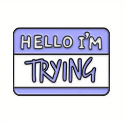 5pcs Fun Dialogue Box Brooch Hello I'm Tired Letter Badge Funny Small Gift