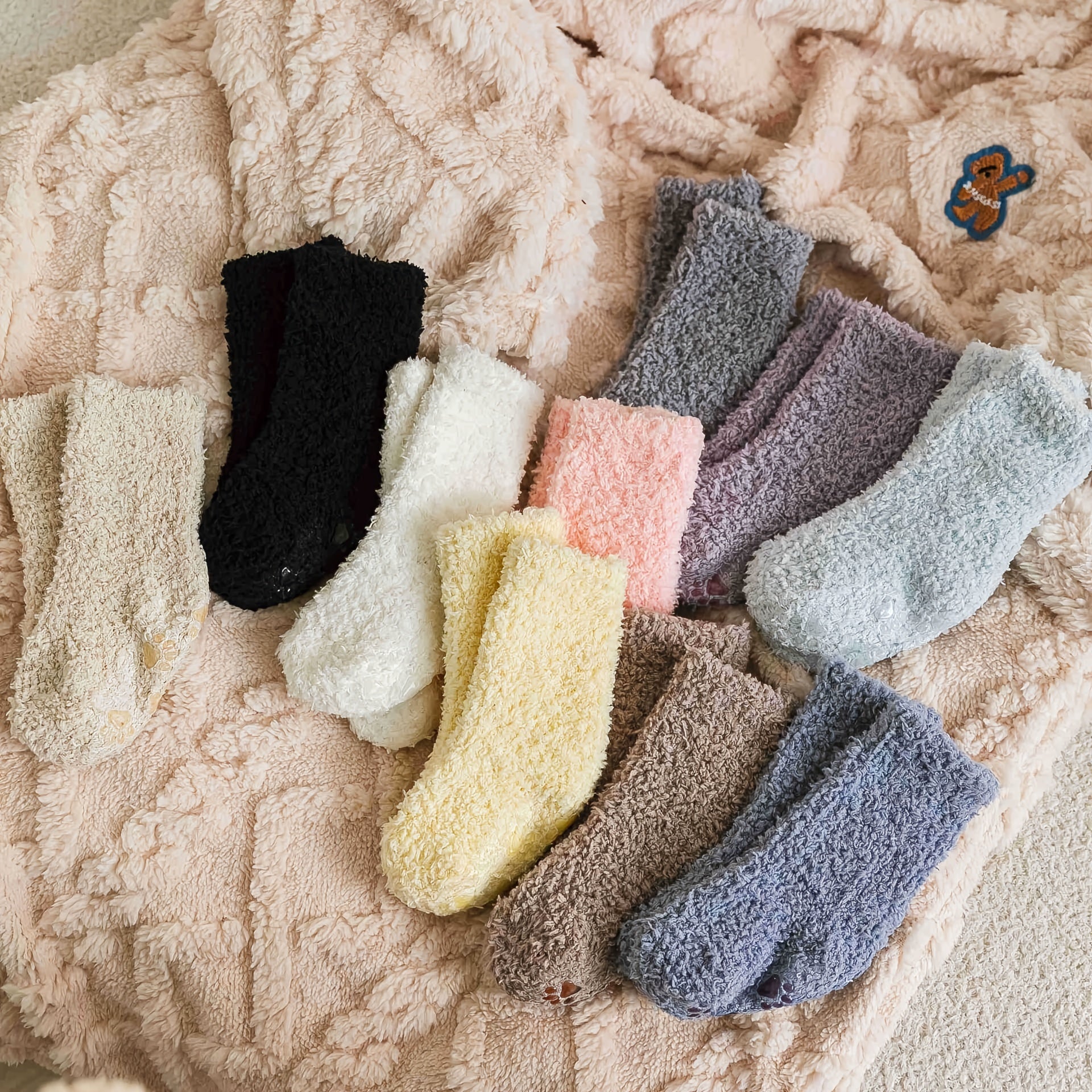3 Pairs Baby Girls Warm Anti-skid Socks