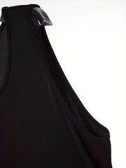 Women's Plus Solid Round Neck Tank Dress