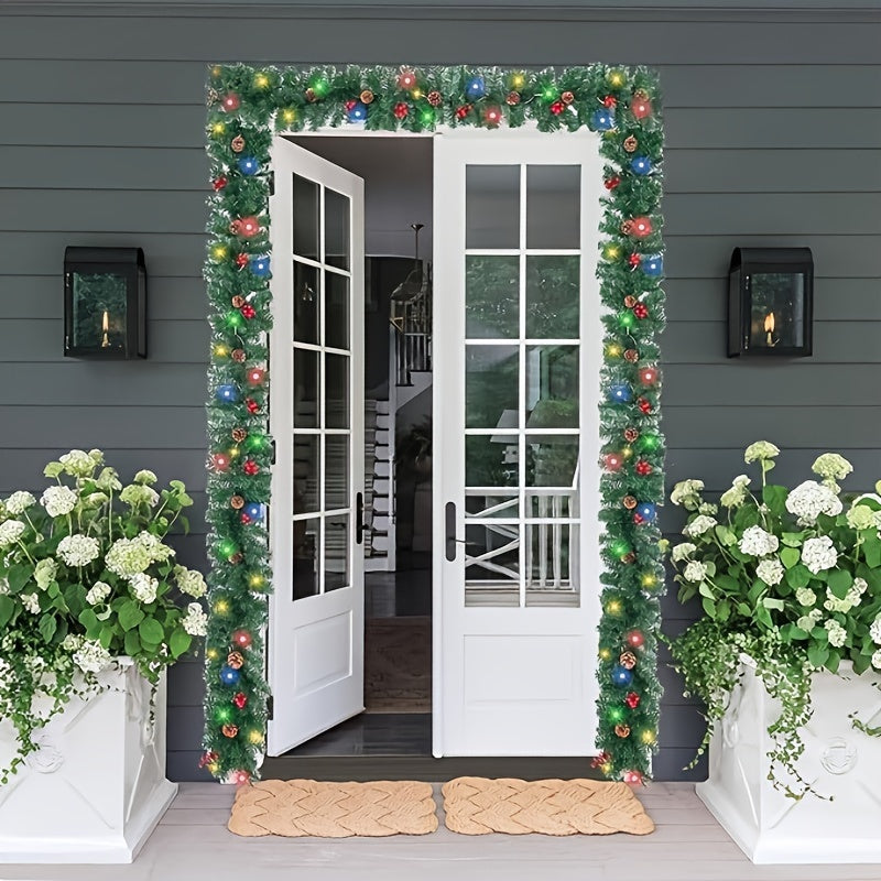 Christmas Encrypted PVC Green Vine For Window Decoration