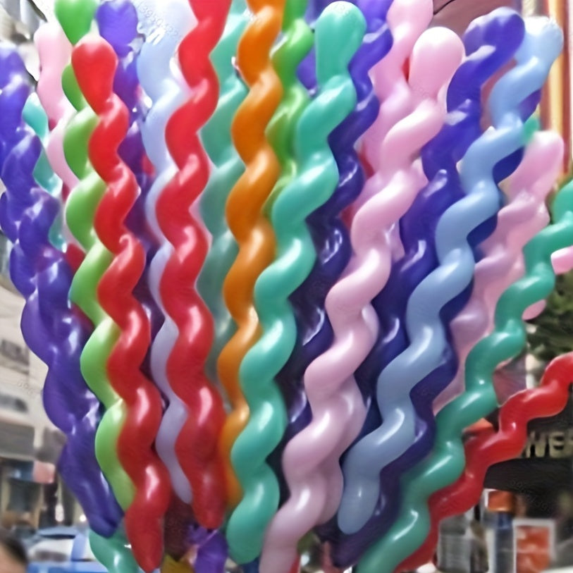 20pcs Twist Balloon Spiral Balloon Party Decor Supplies