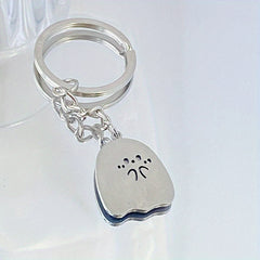 Ghost Spooky Keychain Funny Key Ring Purse Bag Backpack Car Charm Pendant