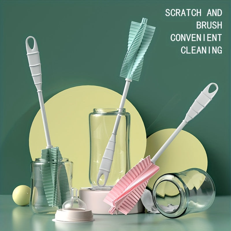 Long Handle Silicone Bottle Brush Water Cup Cleaner Cleaning Brush