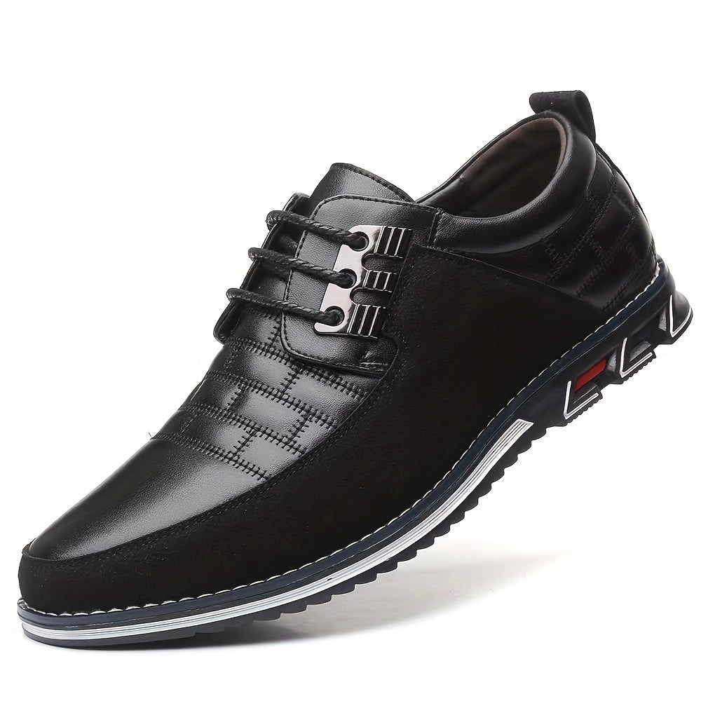 Men's Plaid Smart Casual Oxford Dress Shoes Lace-up Formal Oxford Shoes