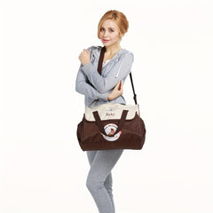 Functional Large Capacity Mommy Tote Bag Lightweight Polyester Diaper Bag