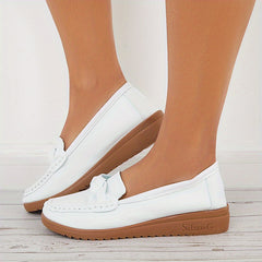 Women's Braided Flat Loafers Slip On Casual Shoes
