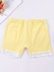 Girls' Safety Shorts with Lace Trims Soft Comfy Dance Shorts