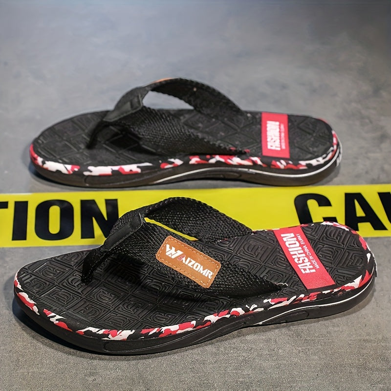Men's Camo Flip Flops Durable Rubber Sole Non Slip Outdoor Sandals