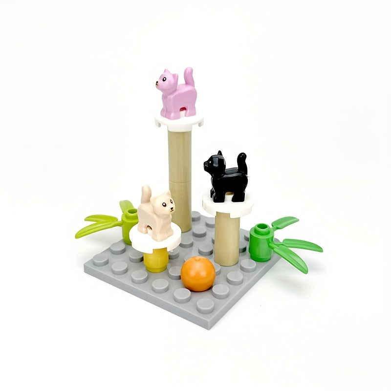 Animal Building Blocks Cat Blocks Kitten Toy for Kids