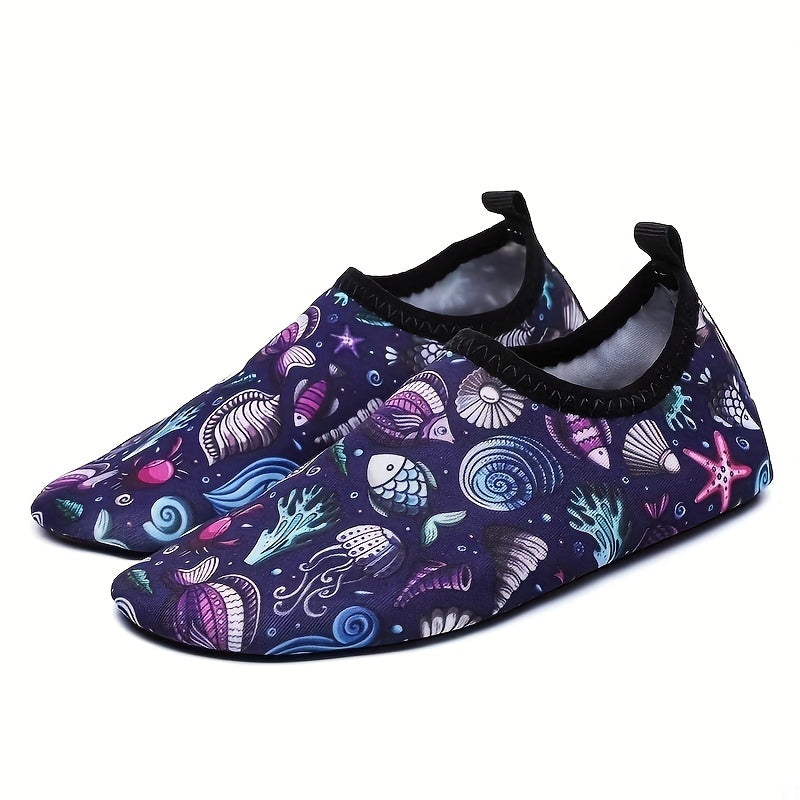 Kids Cartoon Print Barefoot Water Shoes Lightweight Quick Drying Aqua Socks