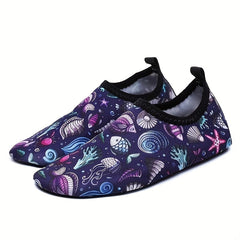Kids Cartoon Print Barefoot Water Shoes Lightweight Quick Drying Aqua Socks