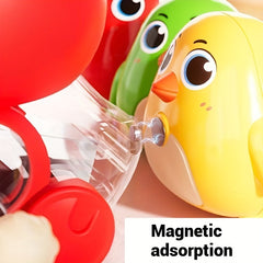 Adorable Yellow Chicken Toy for Kids with Chain and Ratchet
