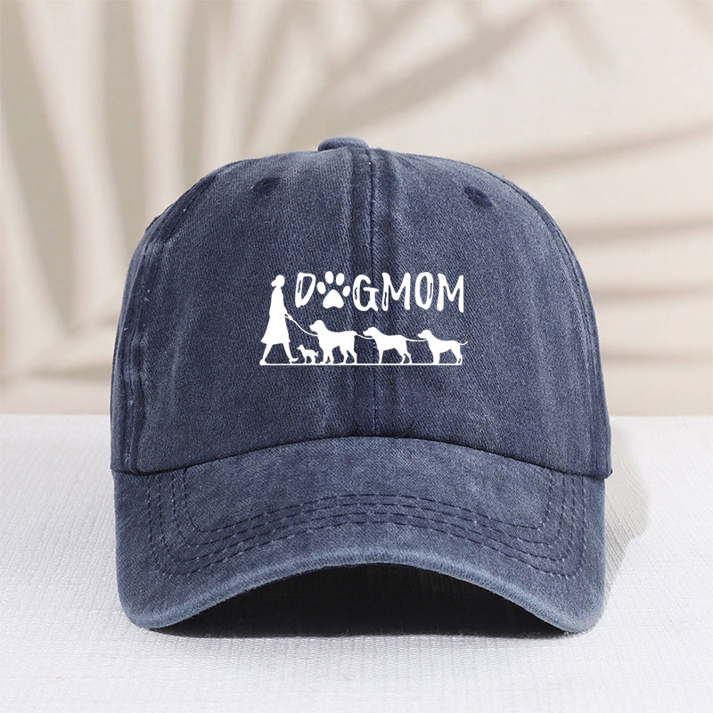 Kids Dog Mom Embroidered Sunshade Baseball Cap