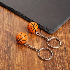 Mini Basketball Keychain Silicone Key Chain Bag Charm Car Ornament