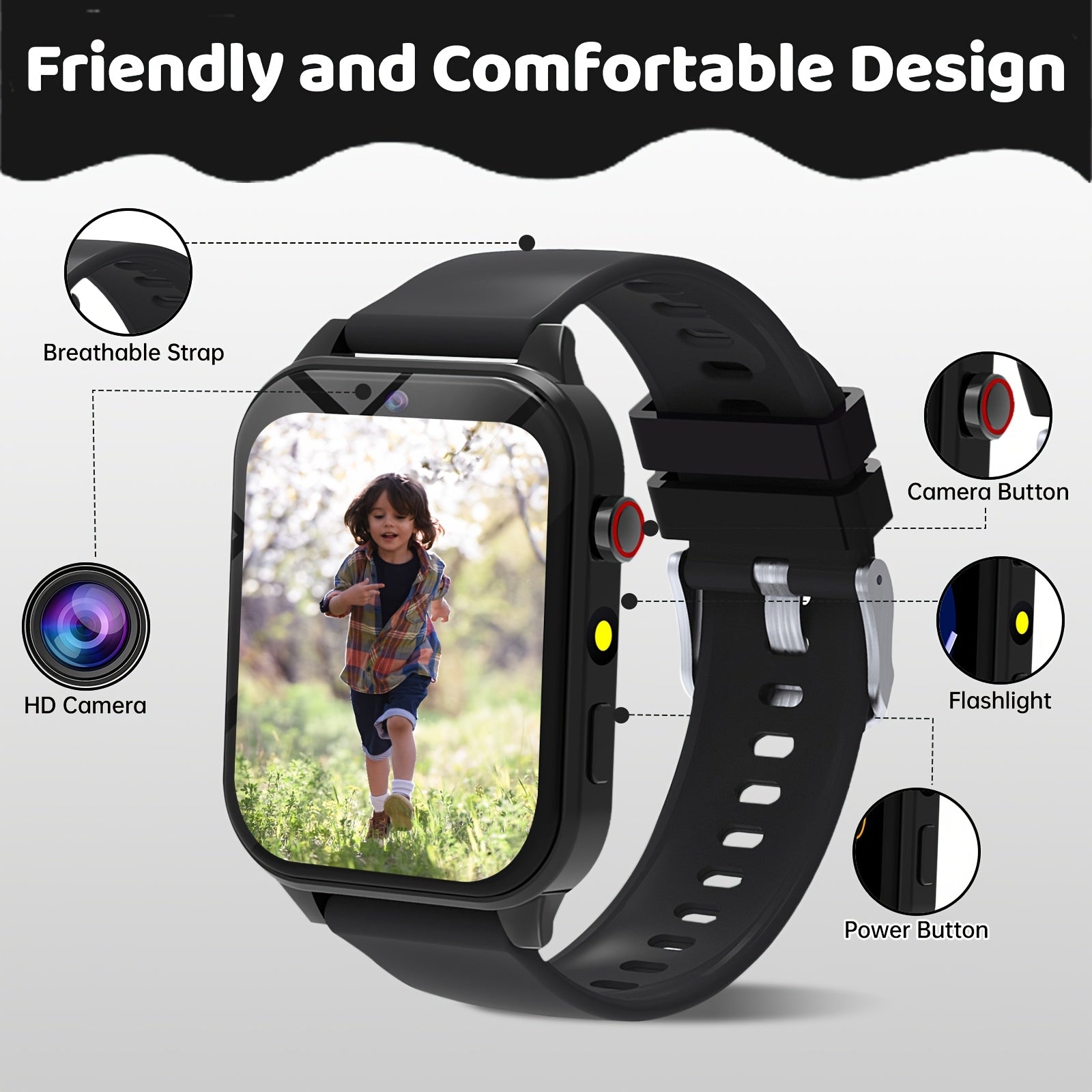 Smart Watch for Teens & Kids Educational Games Activity Tracker Camera