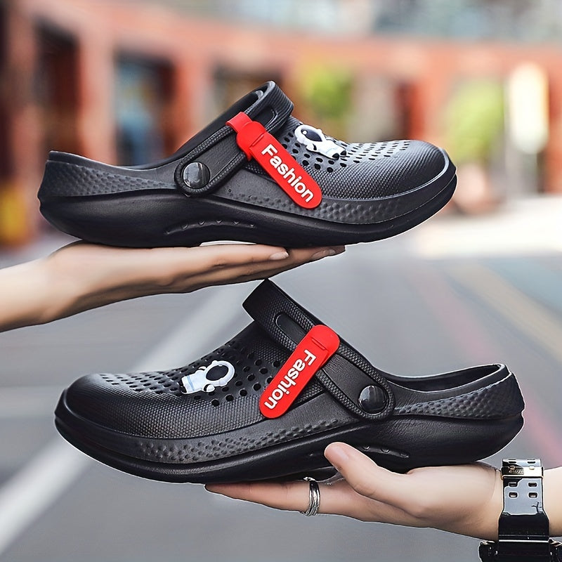 Men's Lightweight Hollow Out Clogs With Charms