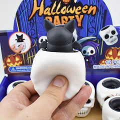 Halloween Ghost Squeeze Skull Toy Music Decompression Funny Tricky