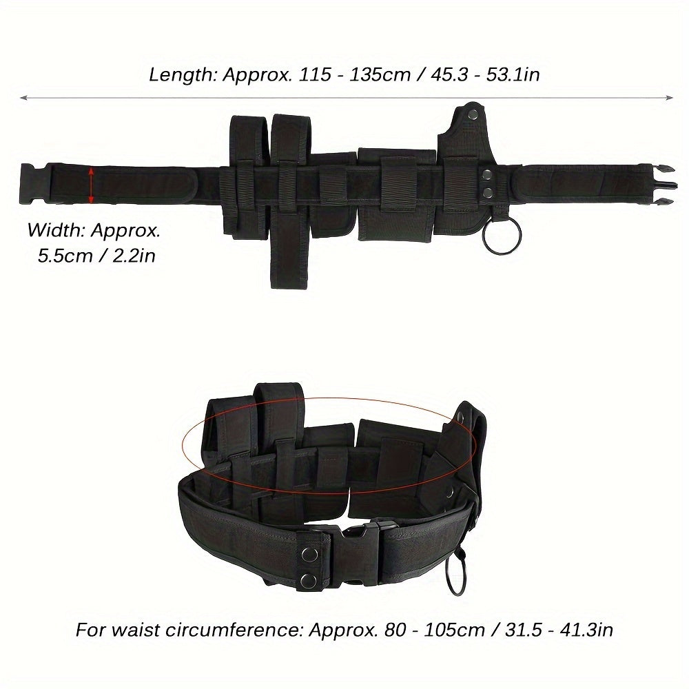 6-in-1 Duty Belt Multifunctional Outdoor Exercise Security Waist Belt