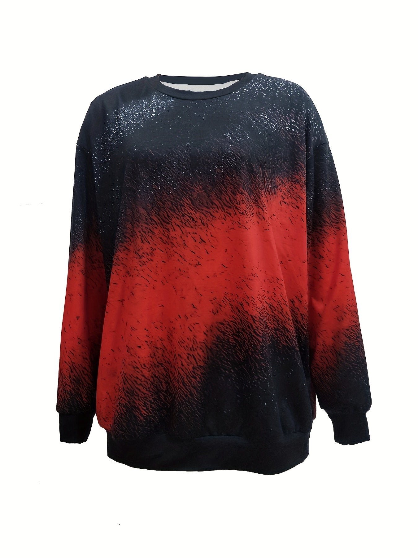 Block Sweatshirt Crew Neck Long Sleeve Casual Sweatshirt
