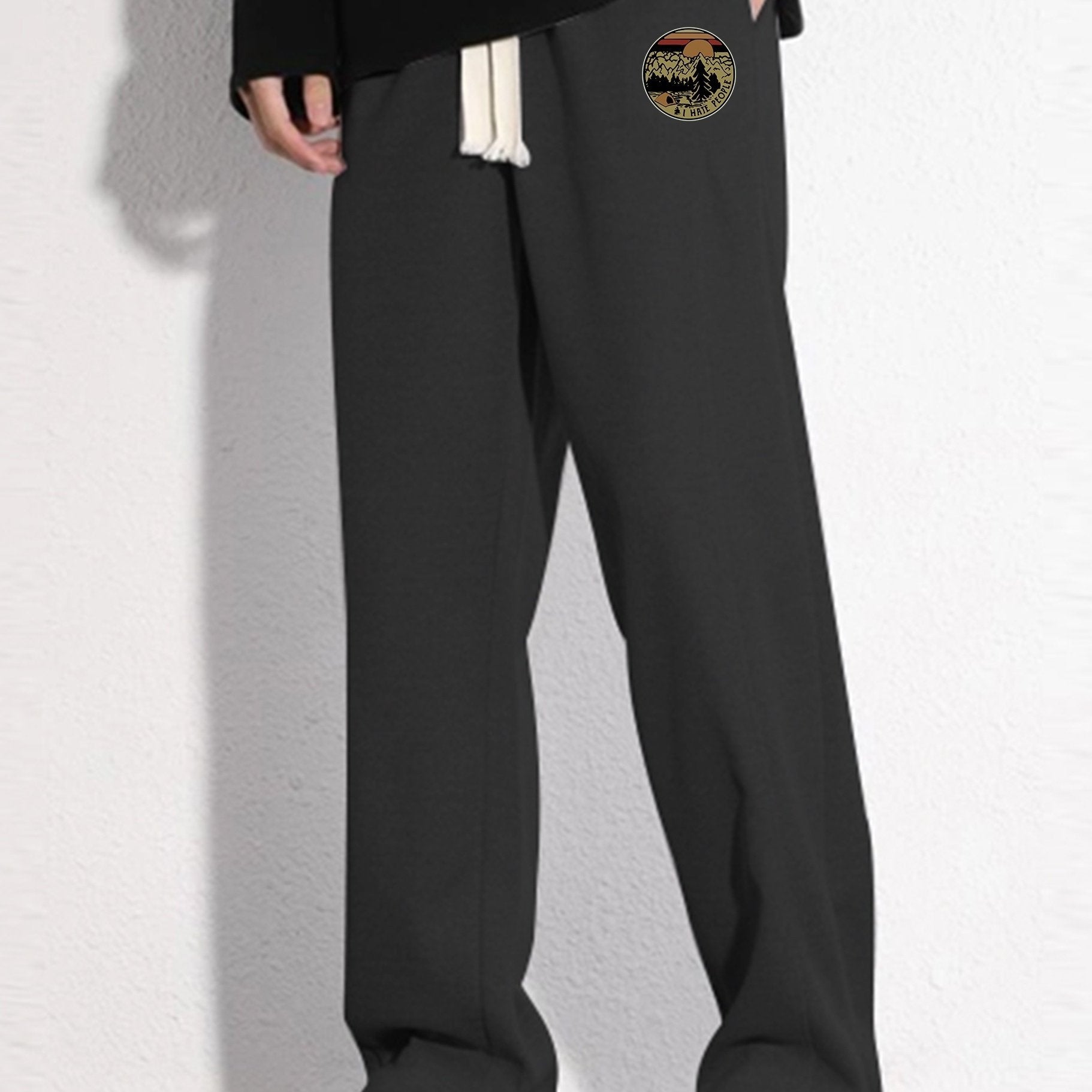 Astronautic Pattern Mopping Pants Men's Loose Fit Joggers