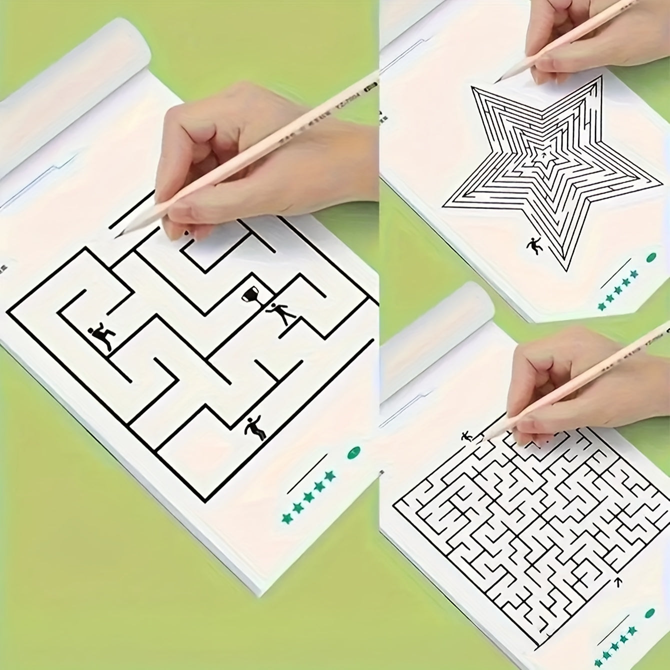 Brain Boosting Maze Training Book for Halloween & Christmas