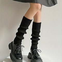 Y2K Rib Knit Leg Warmers - 2pcs