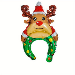 5pcs Christmas Party Dress Up Headwear Hairband Balloon Set Decoration
