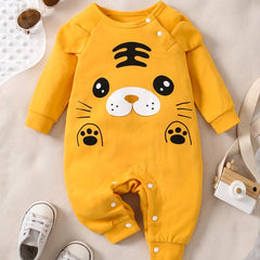 Animal 3D Shape Long Sleeve Romper Cotton Baby Girls Boys Jumpsuit