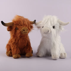 Highland Cow Plush Toy Soft Stuffed Animal Cow Plushie Baby Toys