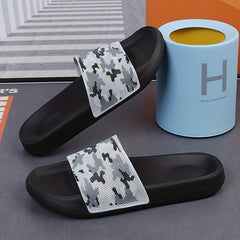Men's Camo Non Slip Open Toe Slide for Beach Summer