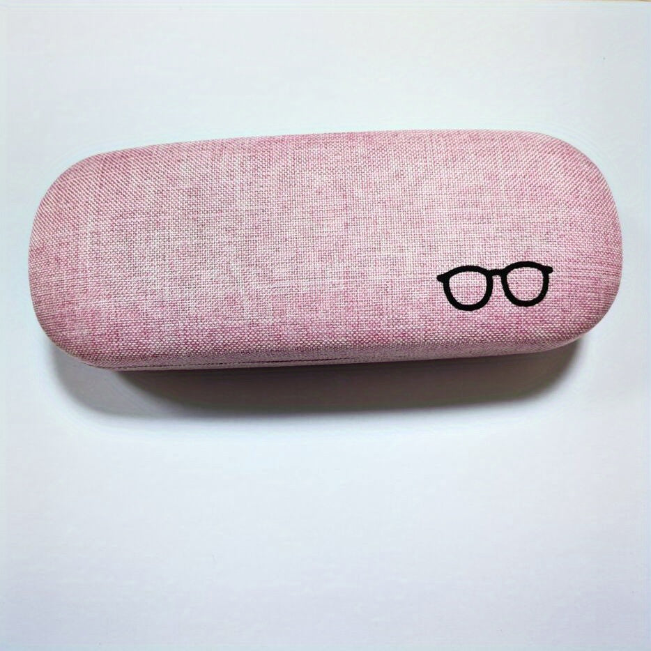 Men's Glasses Case Hard Shell Linen Fabrics Spectacle Storage