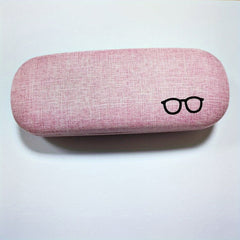 Men's Glasses Case Hard Shell Linen Fabrics Spectacle Storage