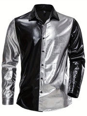 Men's Contrast Casual Shirt Long Sleeve Regular Fit
