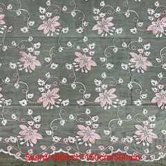Maple Leaf Flower Embroidered Dress Lace Fabric