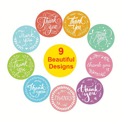 500pcs Flower Sticker Thank You Gift Decoration Self adhesive Sticker