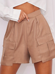 Y2K High Waist Cargo Shorts Summer Solid Casual Shorts