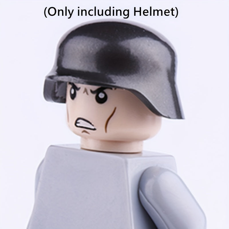 12pcs Mini Building Block Character Warrior Helmets DIY Dressing Toys
