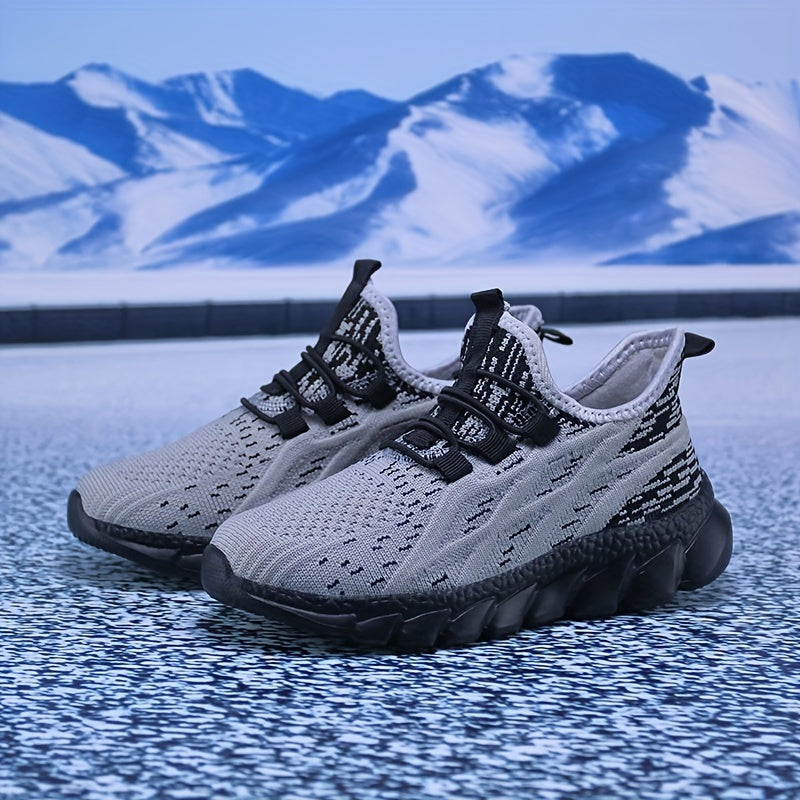 Boys Lightweight Breathable Slip On Walking Sneakers