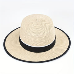 Classic Sunshade Straw Hat Outdoor Beach Seaside Hat Men Women