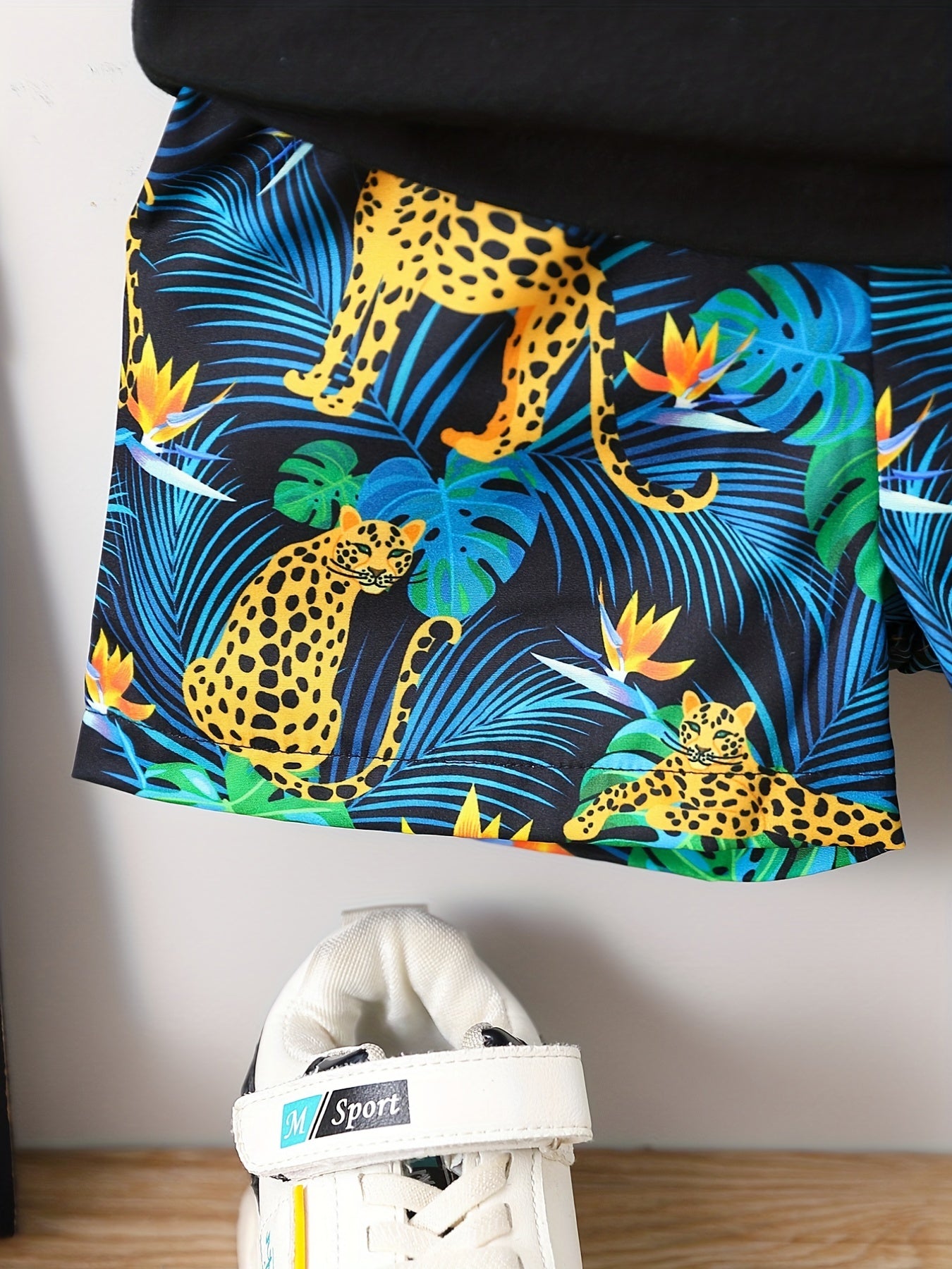 Leopard Print T Shirt And Shorts Set for Kids