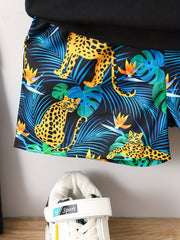 Leopard Print T Shirt And Shorts Set for Kids