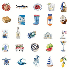 50 Mediterranean Art Stickers Phone Guitar Laptop Decoration