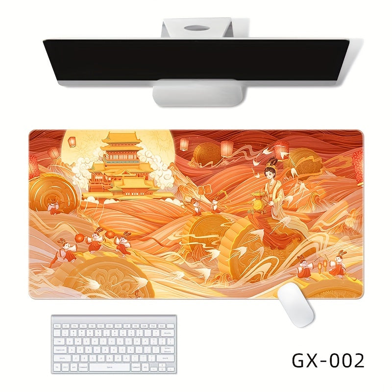 Large Chinese Style Rubber Mouse Pad Non-slip Table Mat