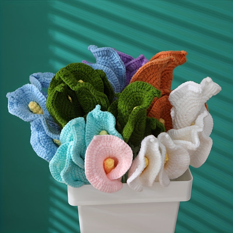 Creative Crochet Wool Eternal Calla Lily Flower Handicraft Gift