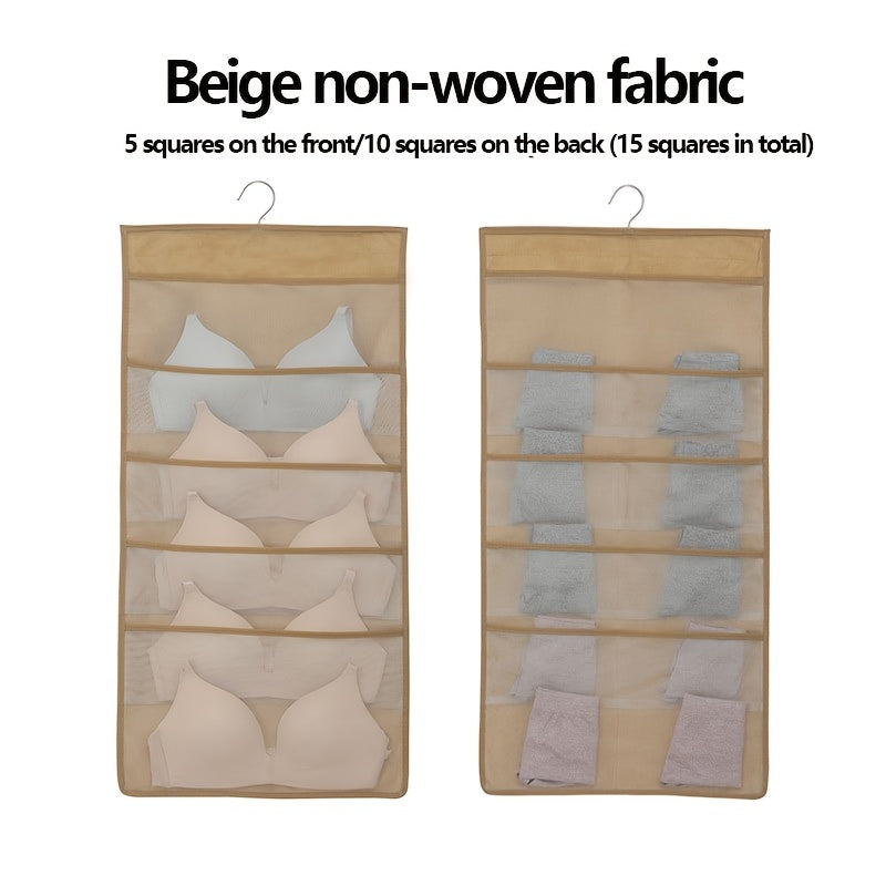 Double Side Hanging Underwear & Socks Bag Lightweight Foldable Organizer