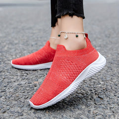 Women's Breathable Knit Sock Shoes Slip On Sports Shoes