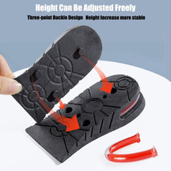 Invisible Shock Absorption Heightening Insoles for Sports Running